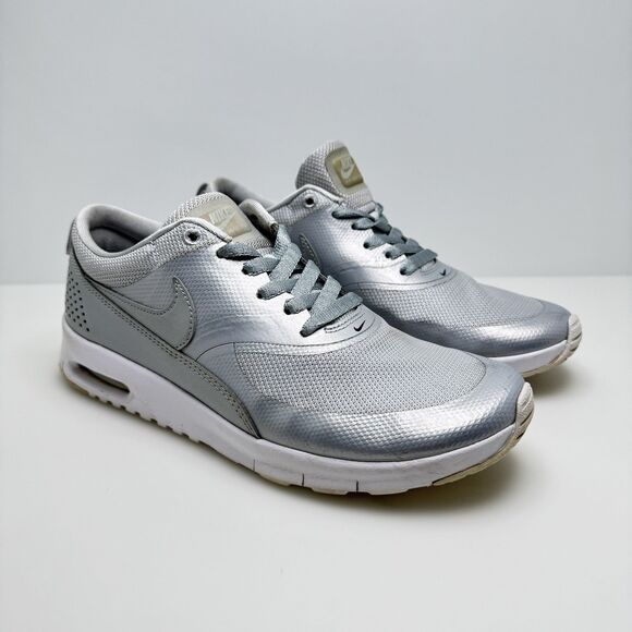 Nike Air Max Thea Metallic Silver Gray 820244-003 Size 7Y Youth / Women’s 8.5 - Picture 1 of 10